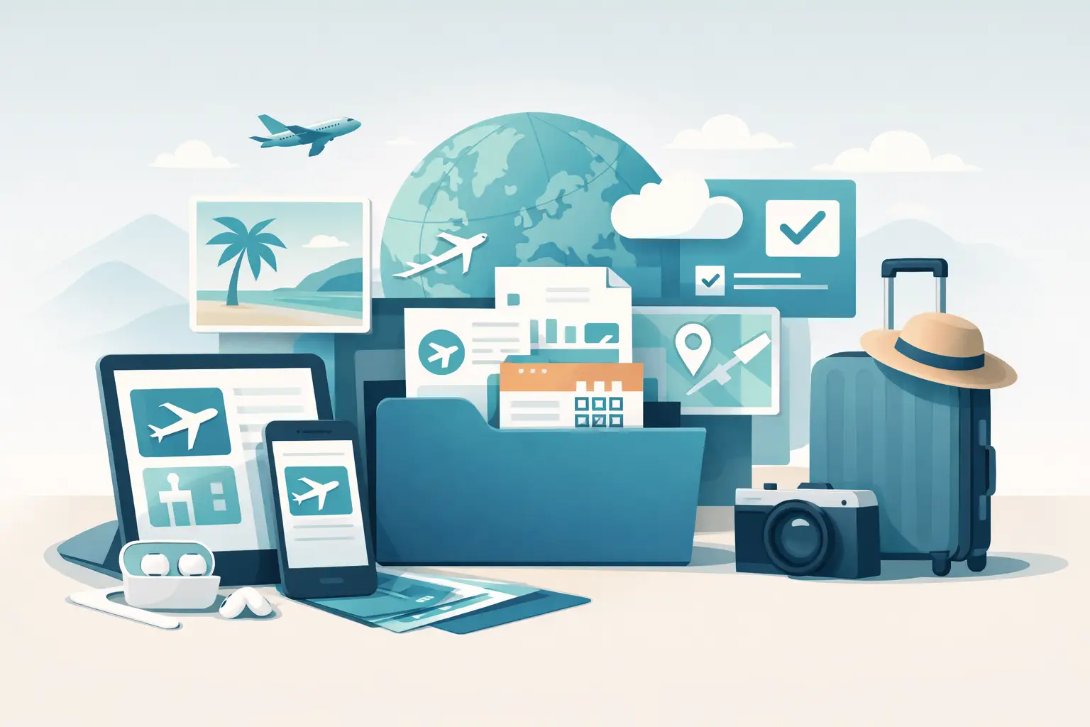 Digitale Reiseunterlagen gut organisieren